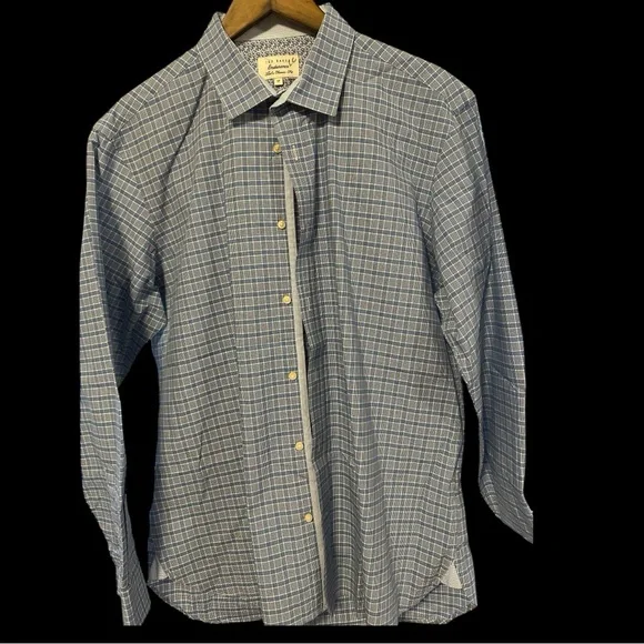 Ted Baker Blue Casual Button Down Shirt Excellent Condition - Picture 4 of 9